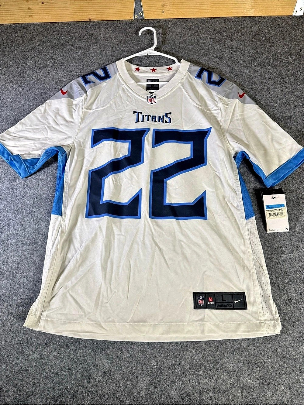 Nike Tennessee Titans Derrick Henry #22 Nike Game Jersey - White Game Jersey